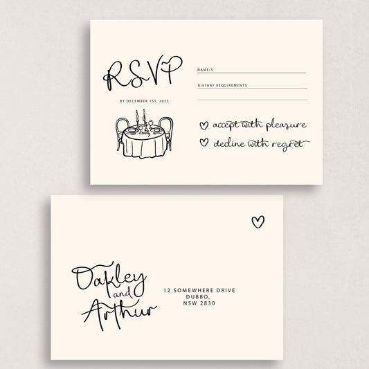 All I Want RSVP Card