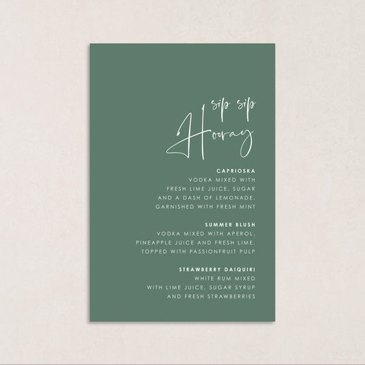 Loved Up Drink Menus