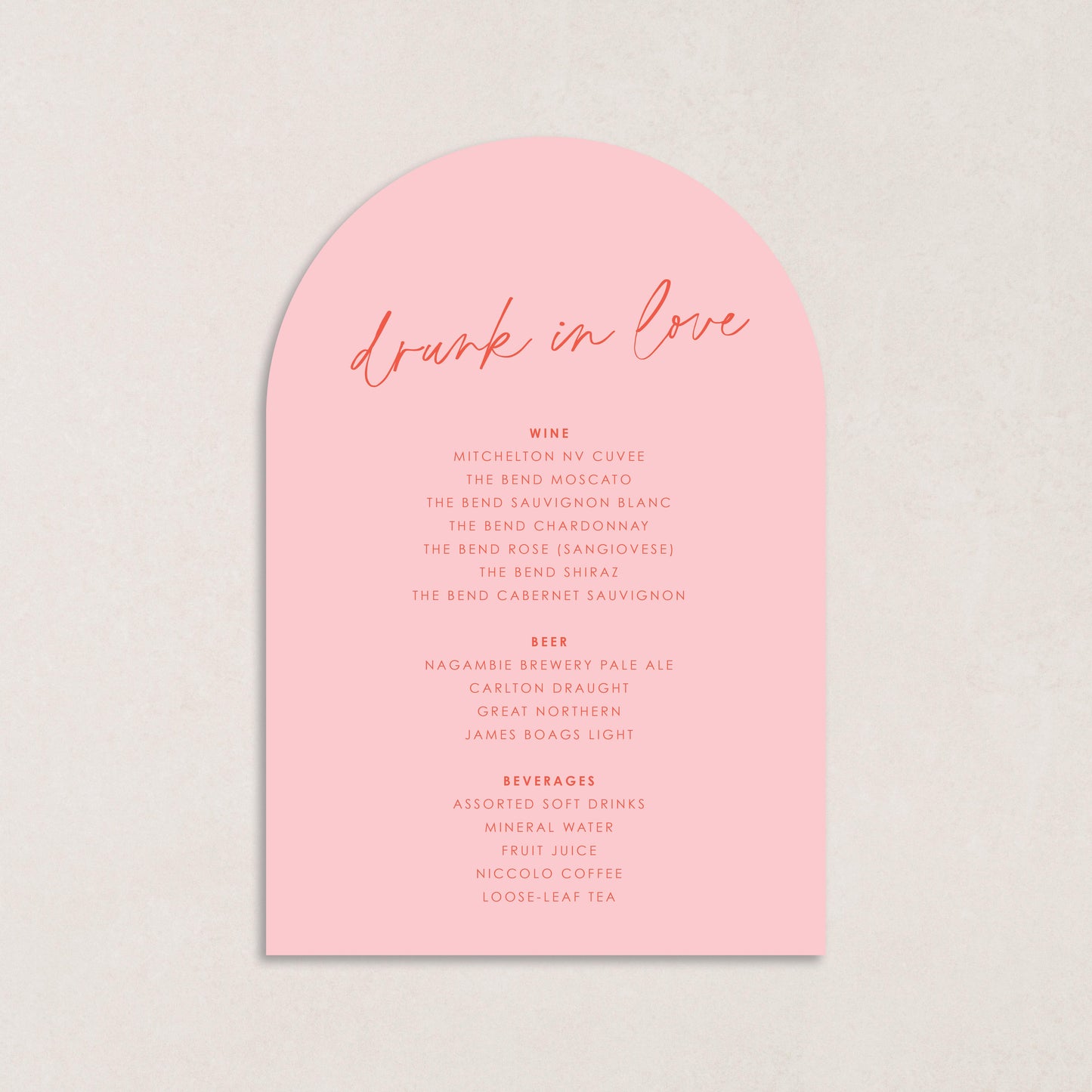 Honeymoon A4 Bar Sign