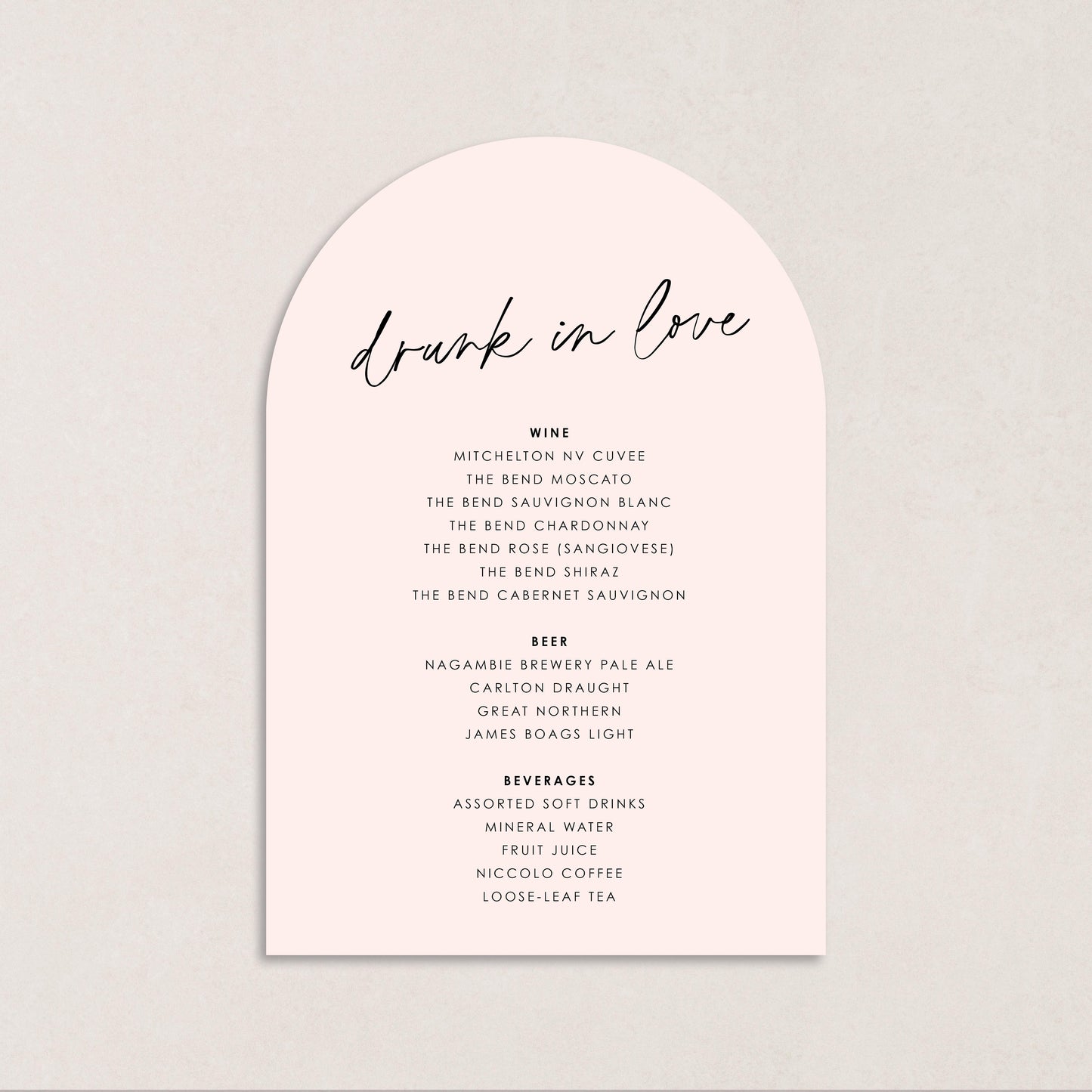 Honeymoon A4 Bar Sign