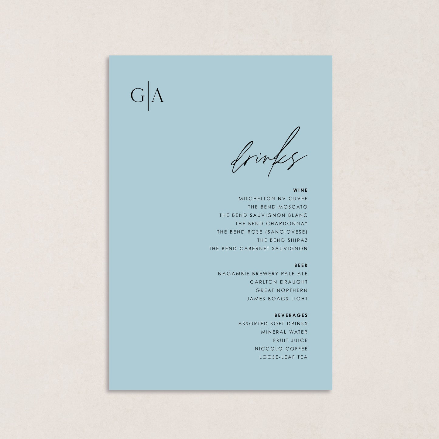 Bloomin Love Drink Menus