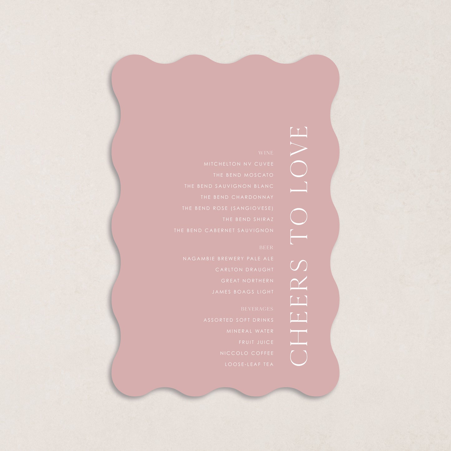 Classic At Best Drink Menus