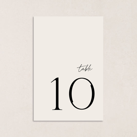 Classic At Best Table Numbers