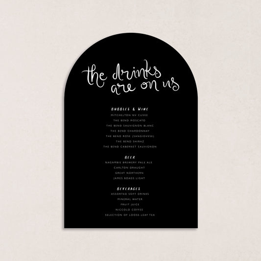 Love Song Drink Menus