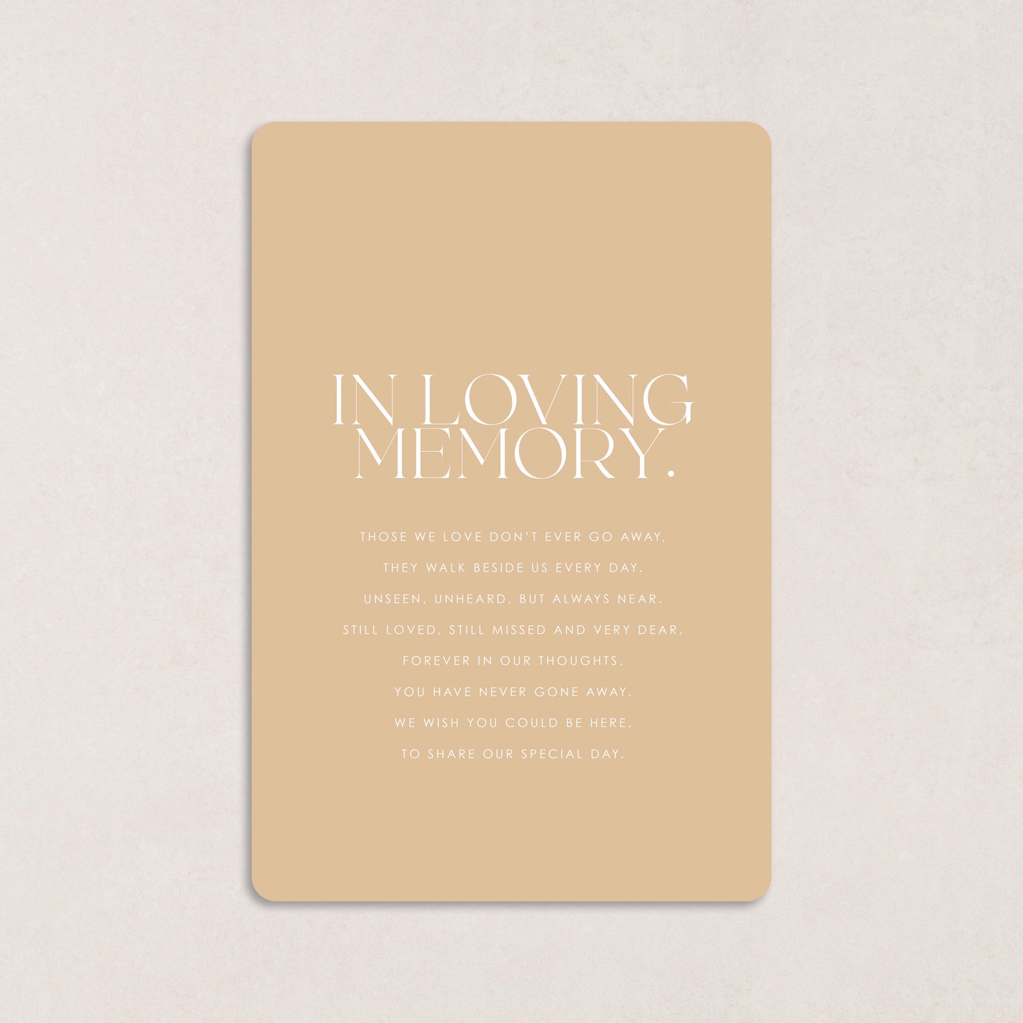 Only One A5 In Memory Sign