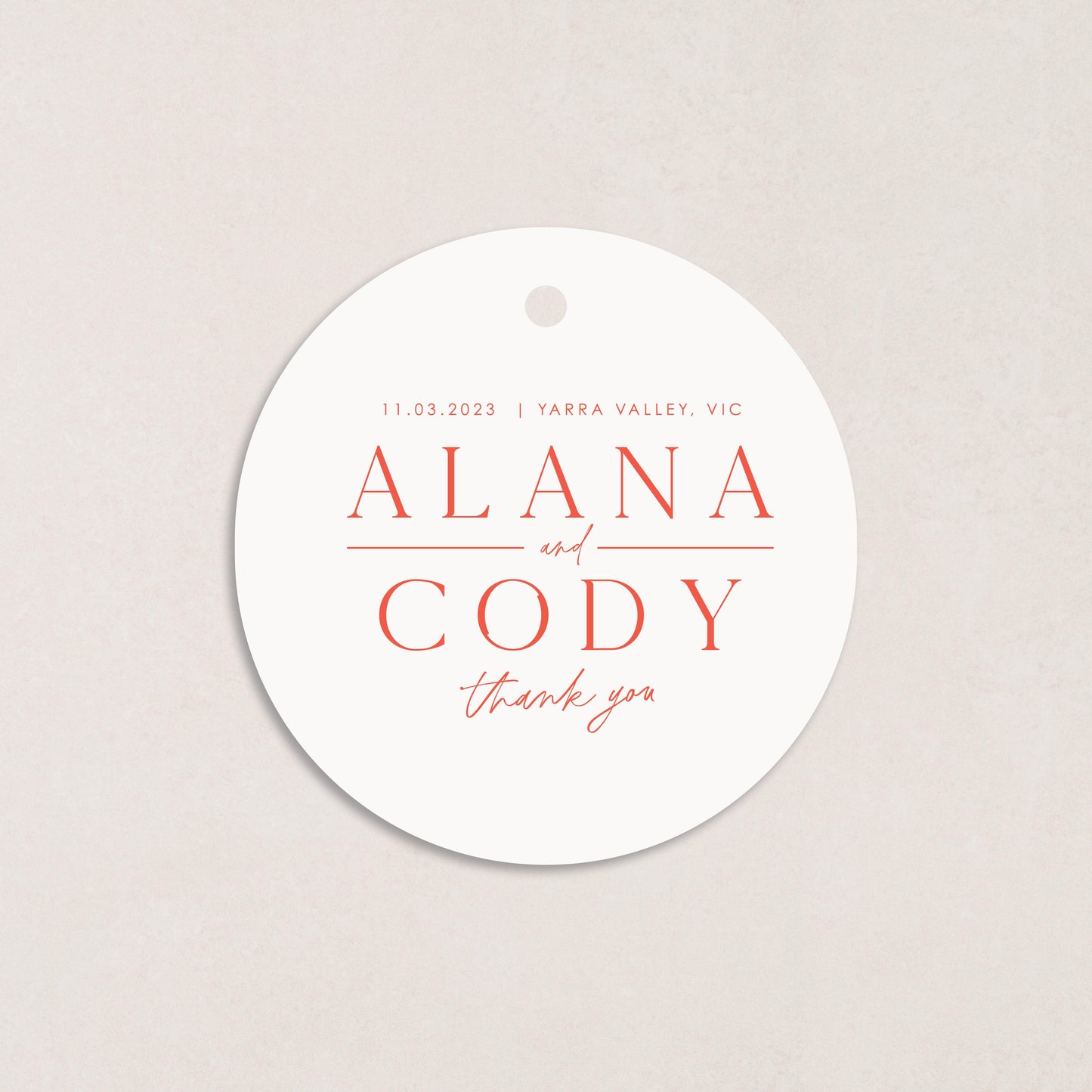 Honeymoon Favour Tag