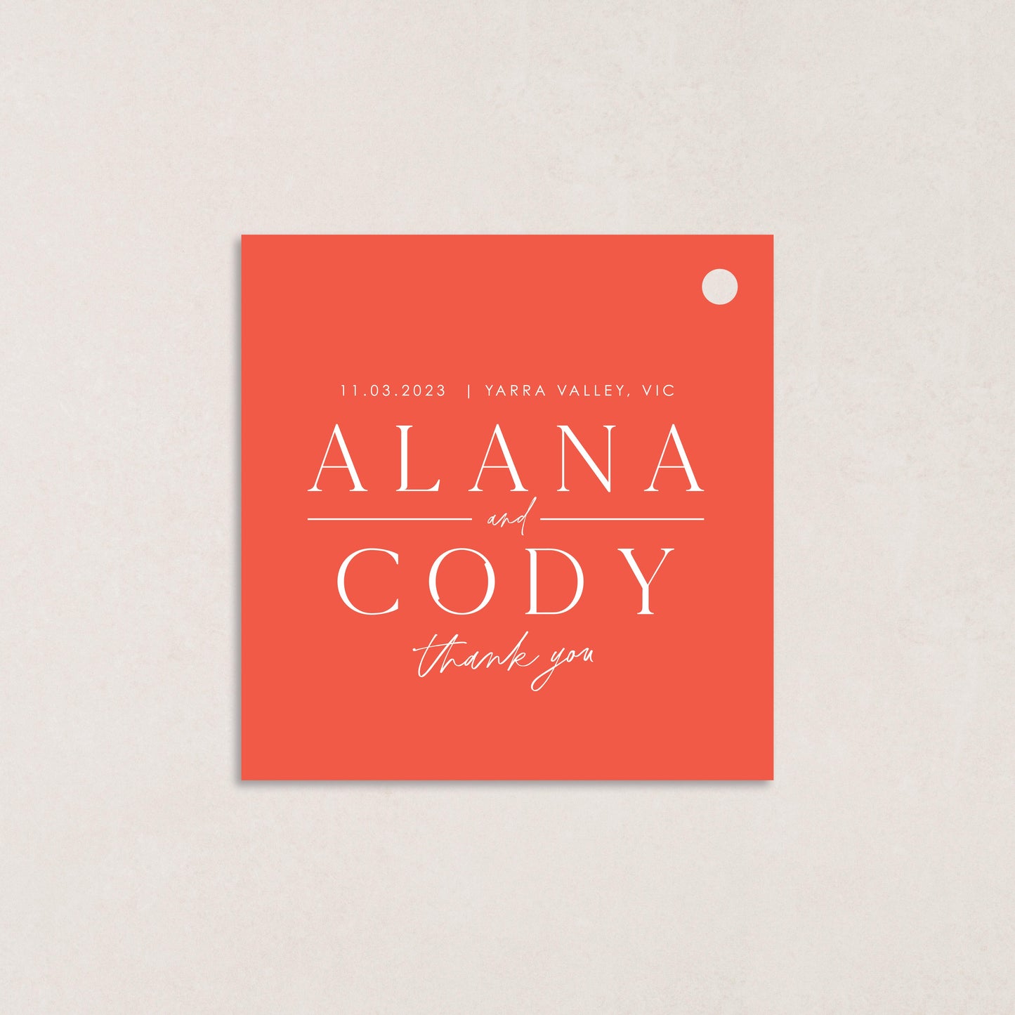 Honeymoon Favour Tag