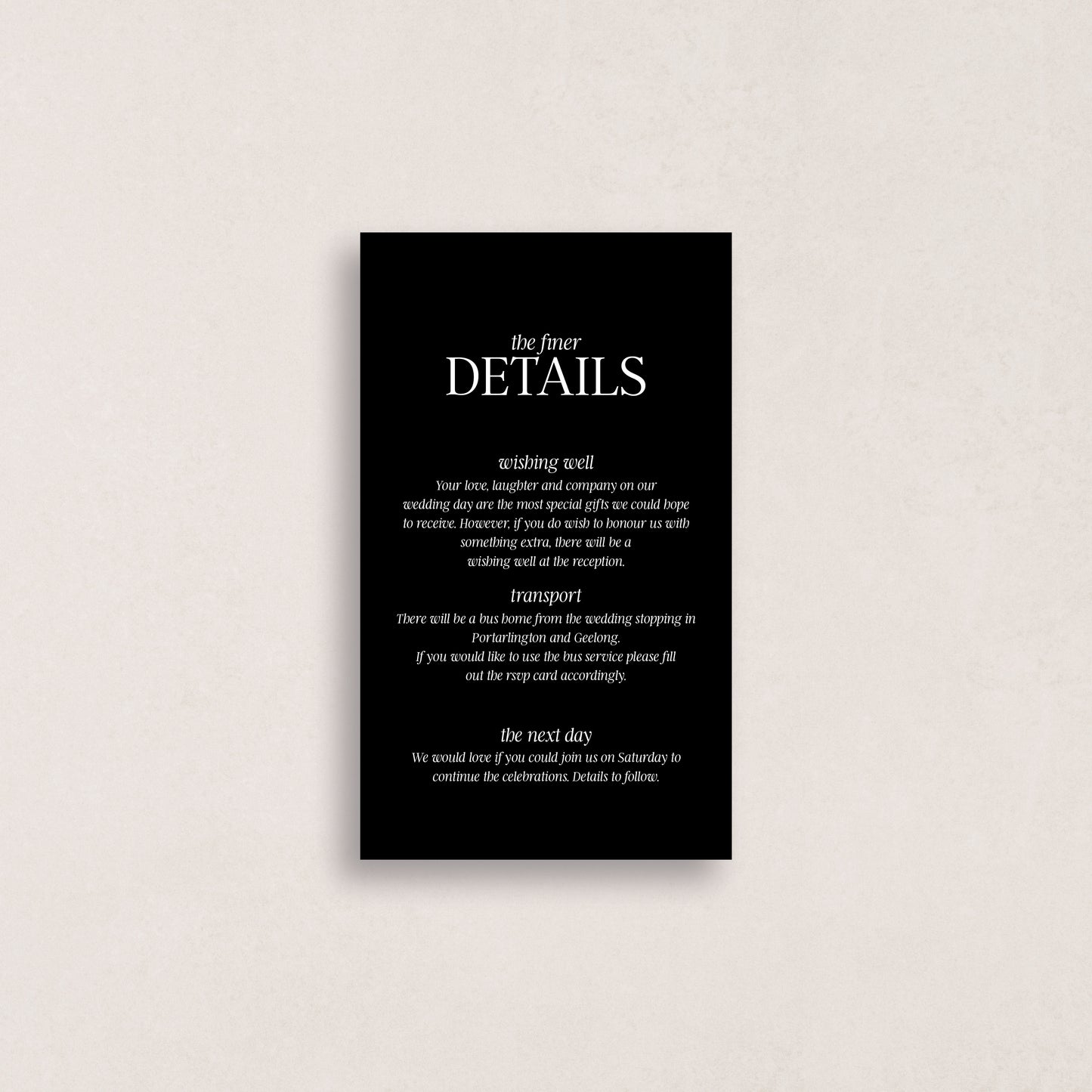 You've Got The Love Details Card