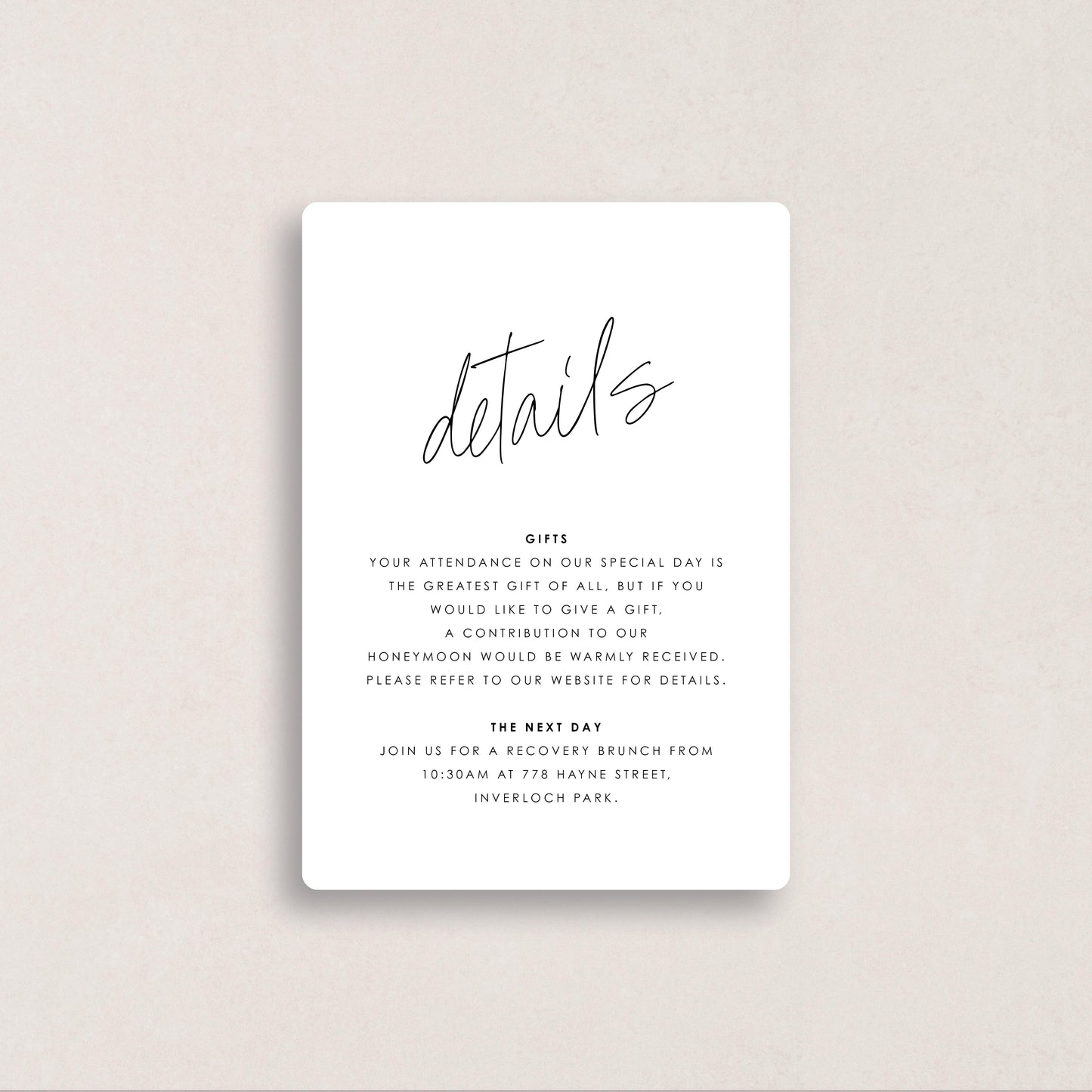 Hello Lovely Finer Details Card