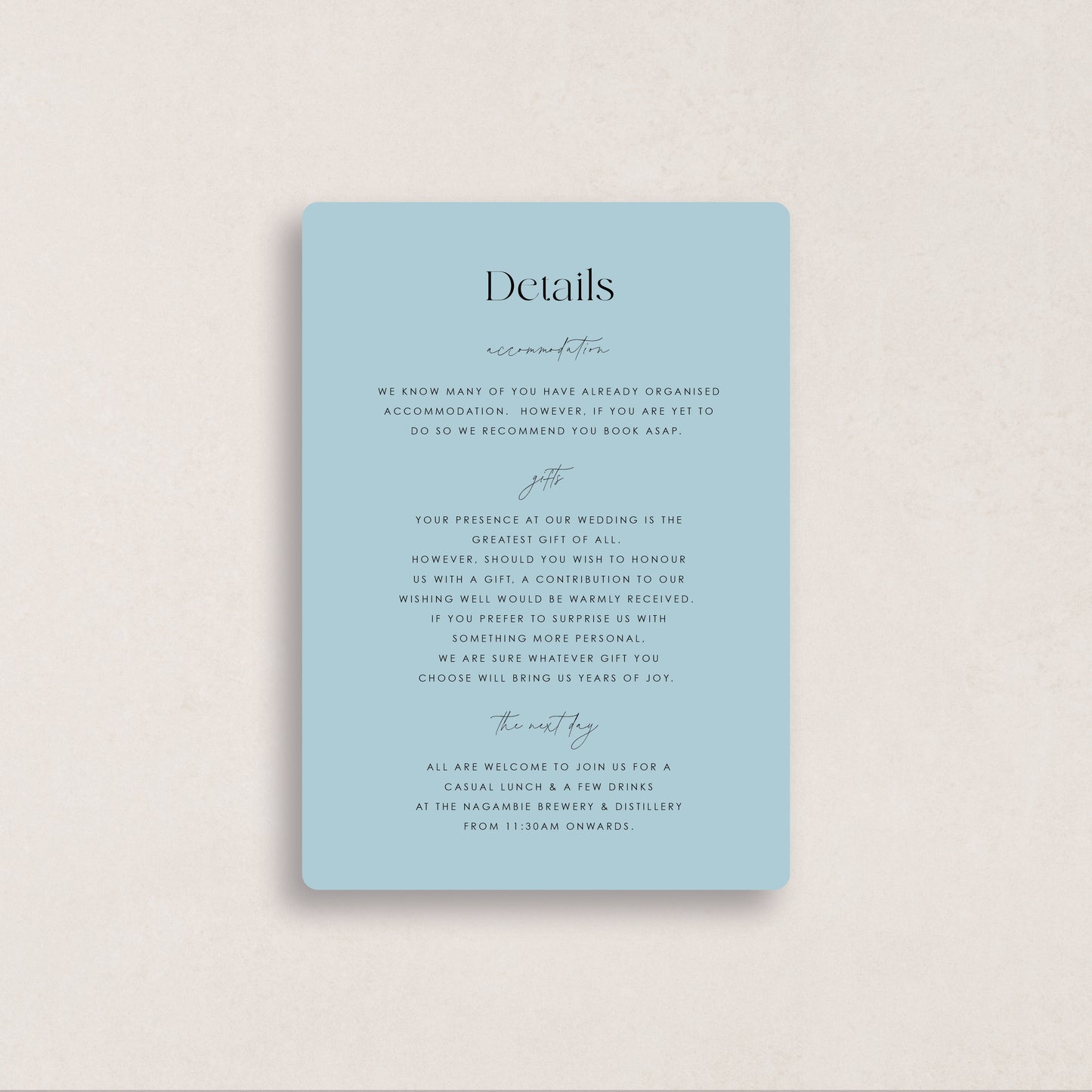 Love Like This Details Card