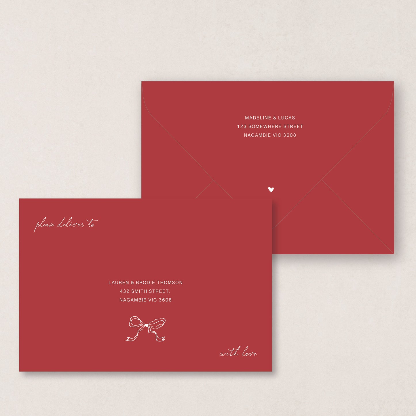 Endless Love Envelope Printing