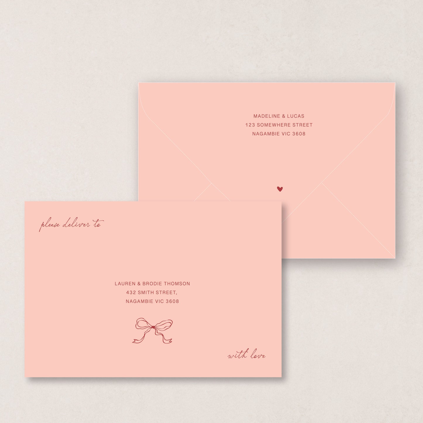 Endless Love Envelope Printing