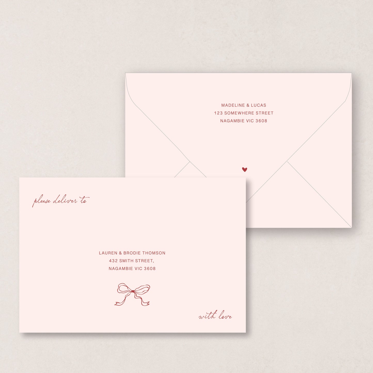 Endless Love Envelope Printing
