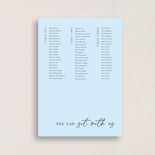 I Choose You Seating Chart