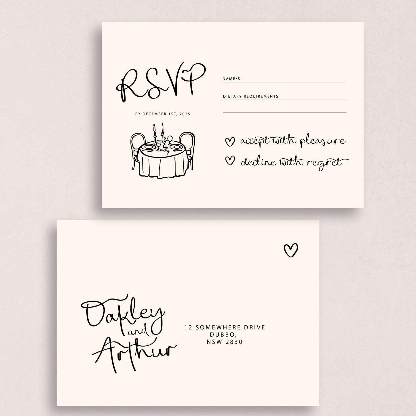 All I Want RSVP Card