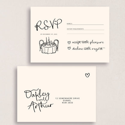 All I Want RSVP Card