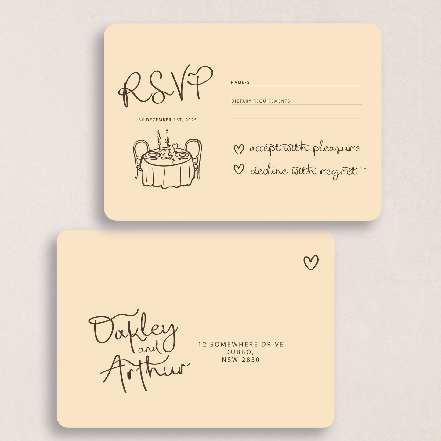 All I Want RSVP Card