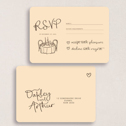 All I Want RSVP Card