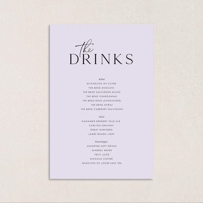 Laps Around The Sun Drink Menus