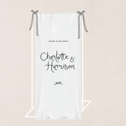 J'Adore Cloth Welcome Sign