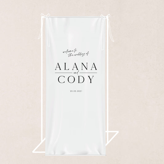 Honeymoon Cloth Welcome Sign