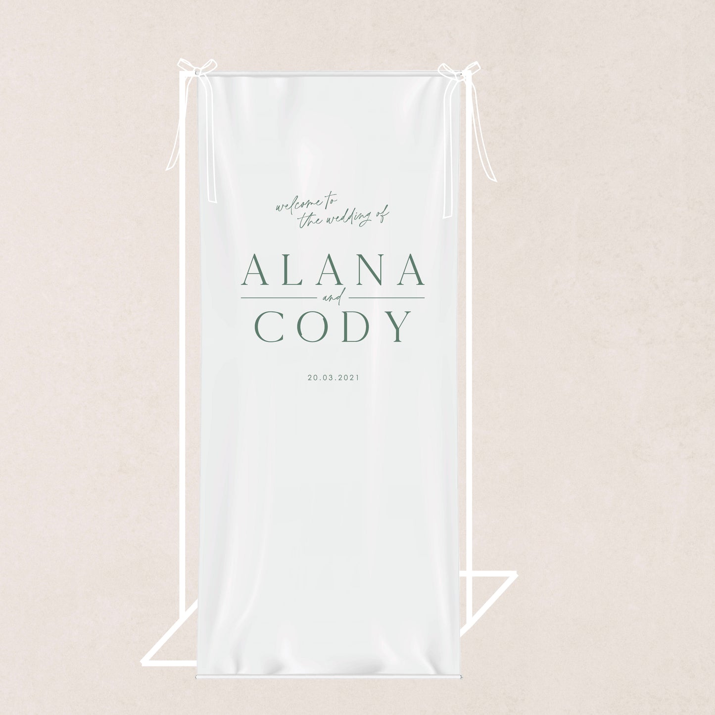 Honeymoon Cloth Welcome Sign