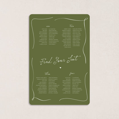 Endless Love Seating Chart