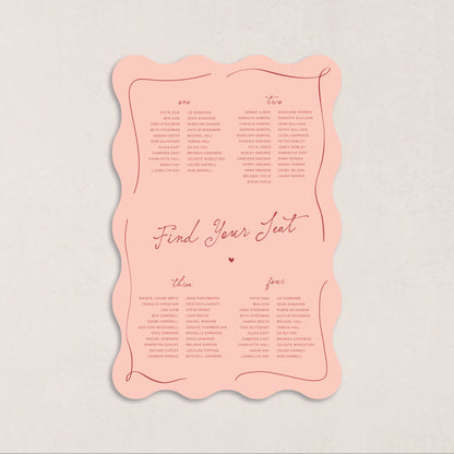 Endless Love Seating Chart