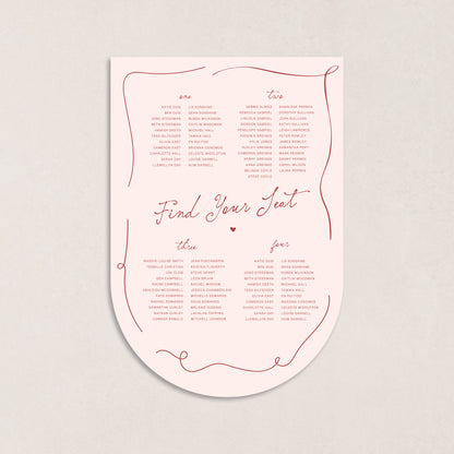 Endless Love Seating Chart