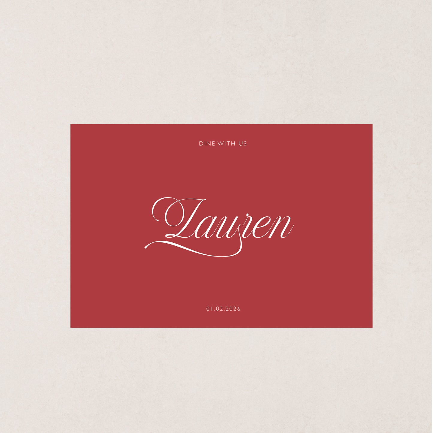 Script Place Card