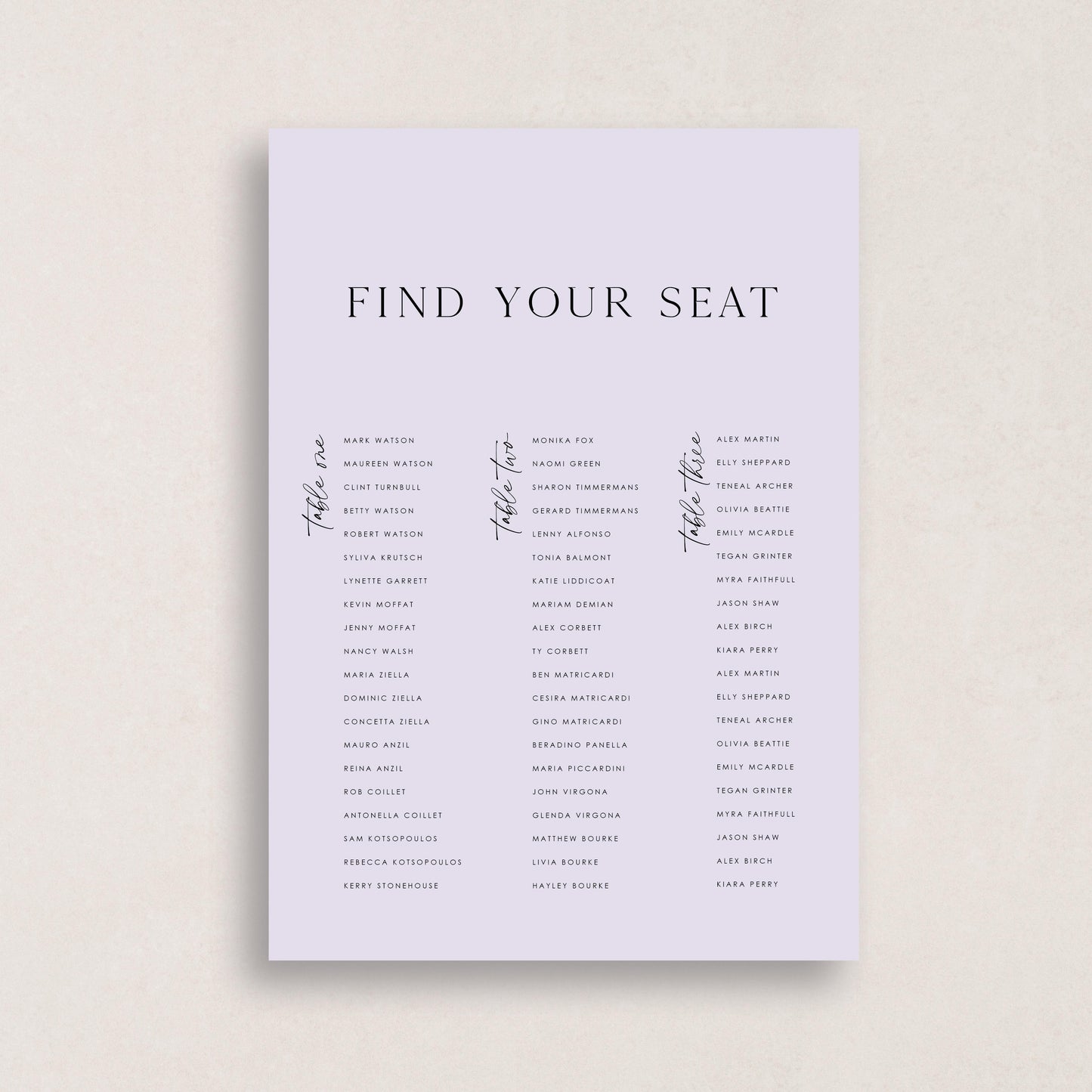 Laps Around The Sun Seating Chart