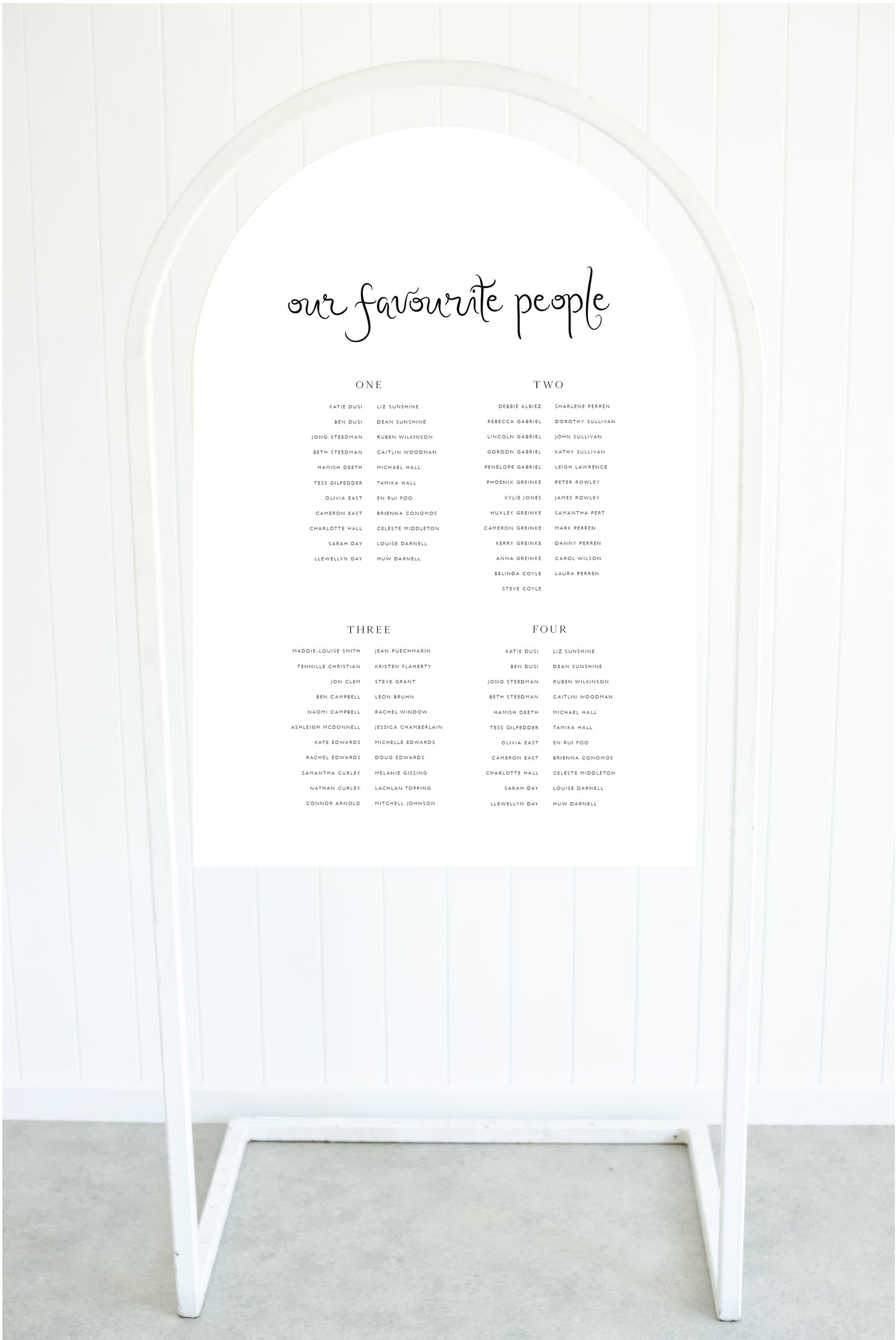 Love Song Seating Chart