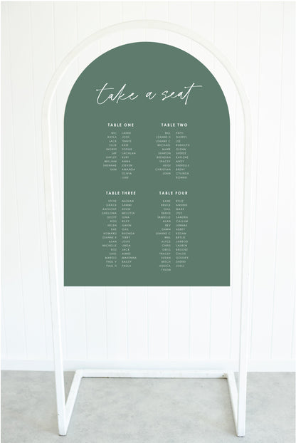 Honey Seating Chart