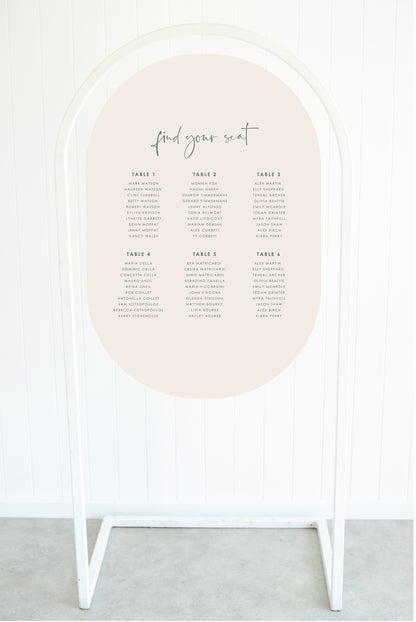 Loved Up Seating Chart