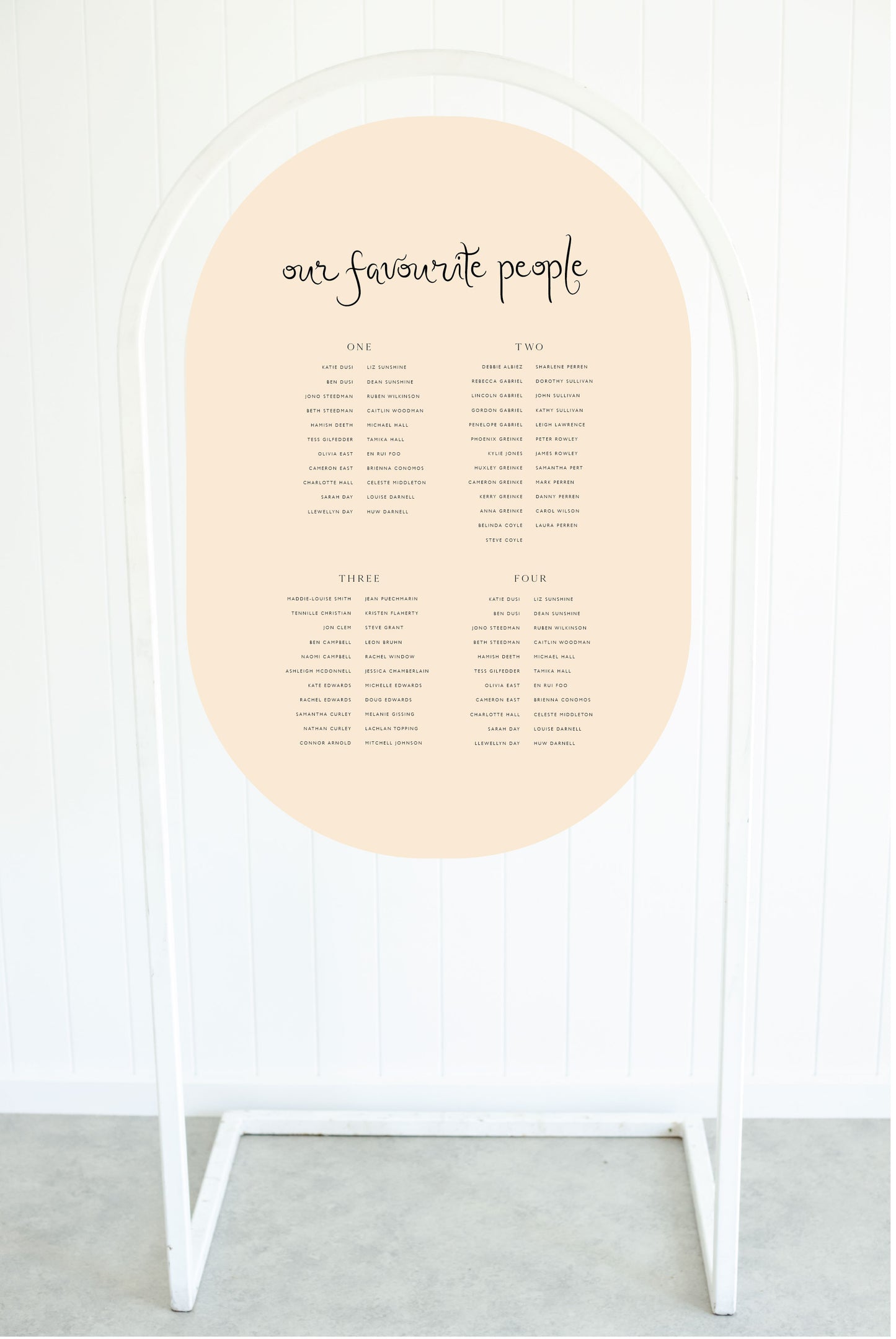 Love Song Seating Chart