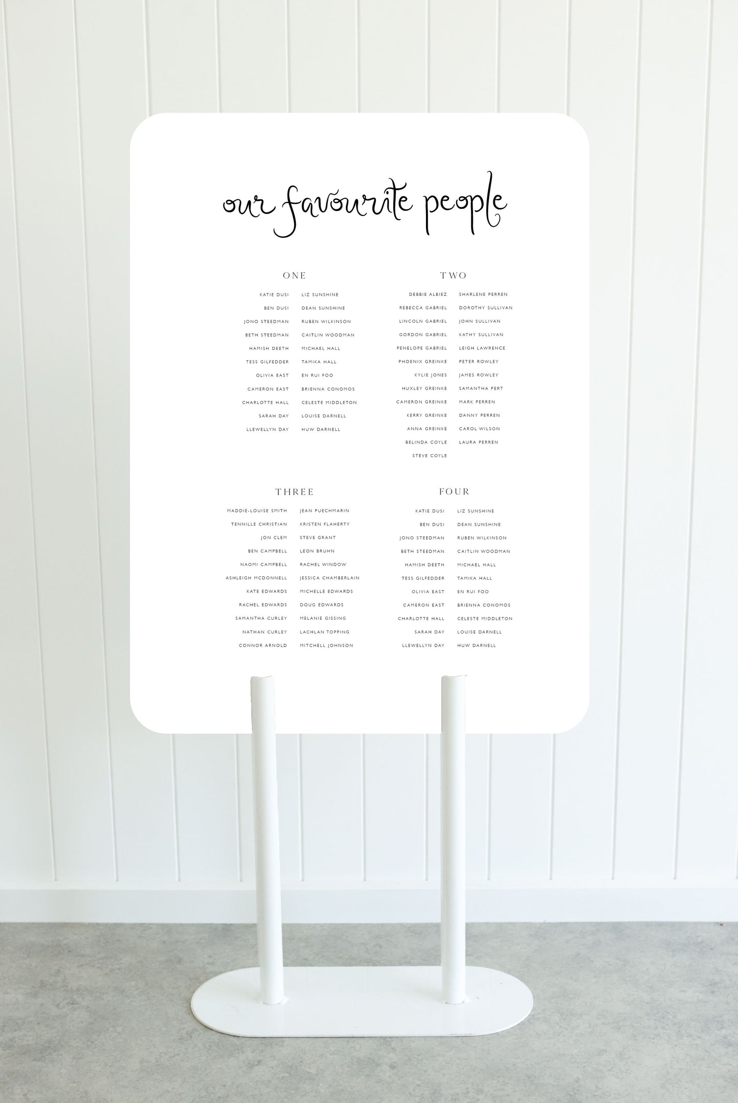 Love Song Seating Chart