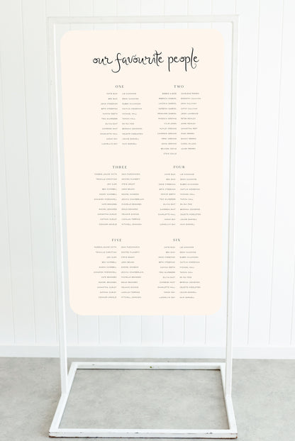 Love Song Seating Chart