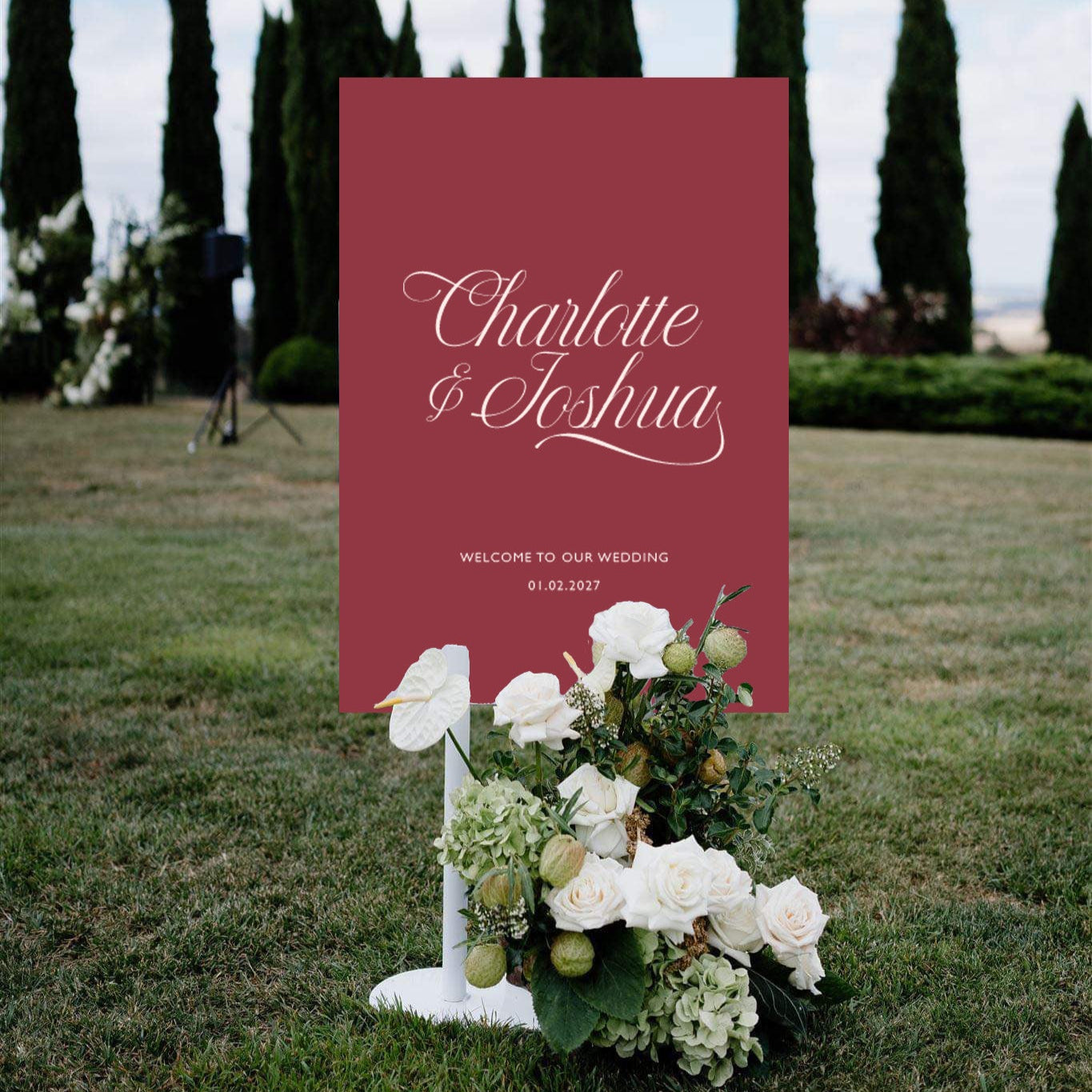 Script Welcome Sign