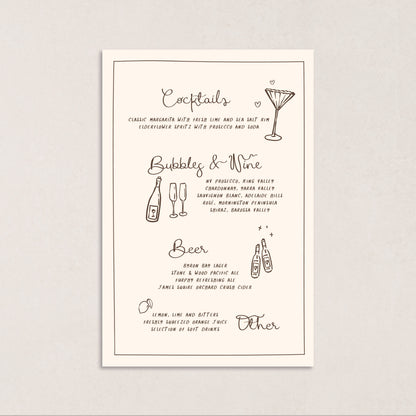 All I Want Drink Menus