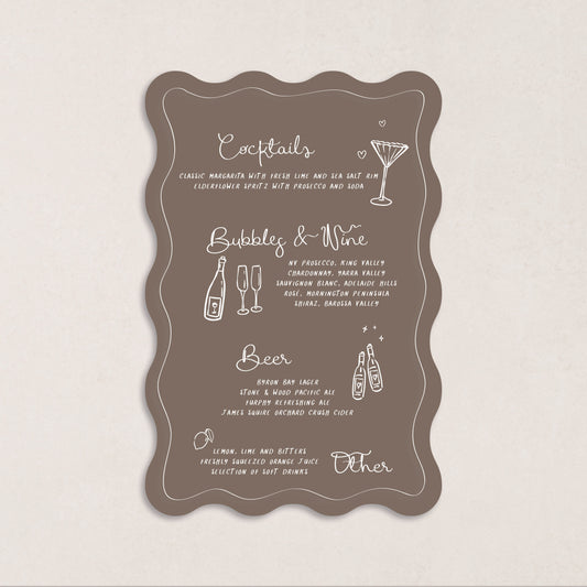 All I Want Drink Menus