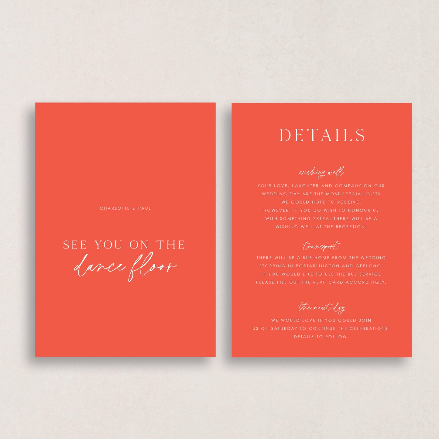 Honeymoon Finer Details Card