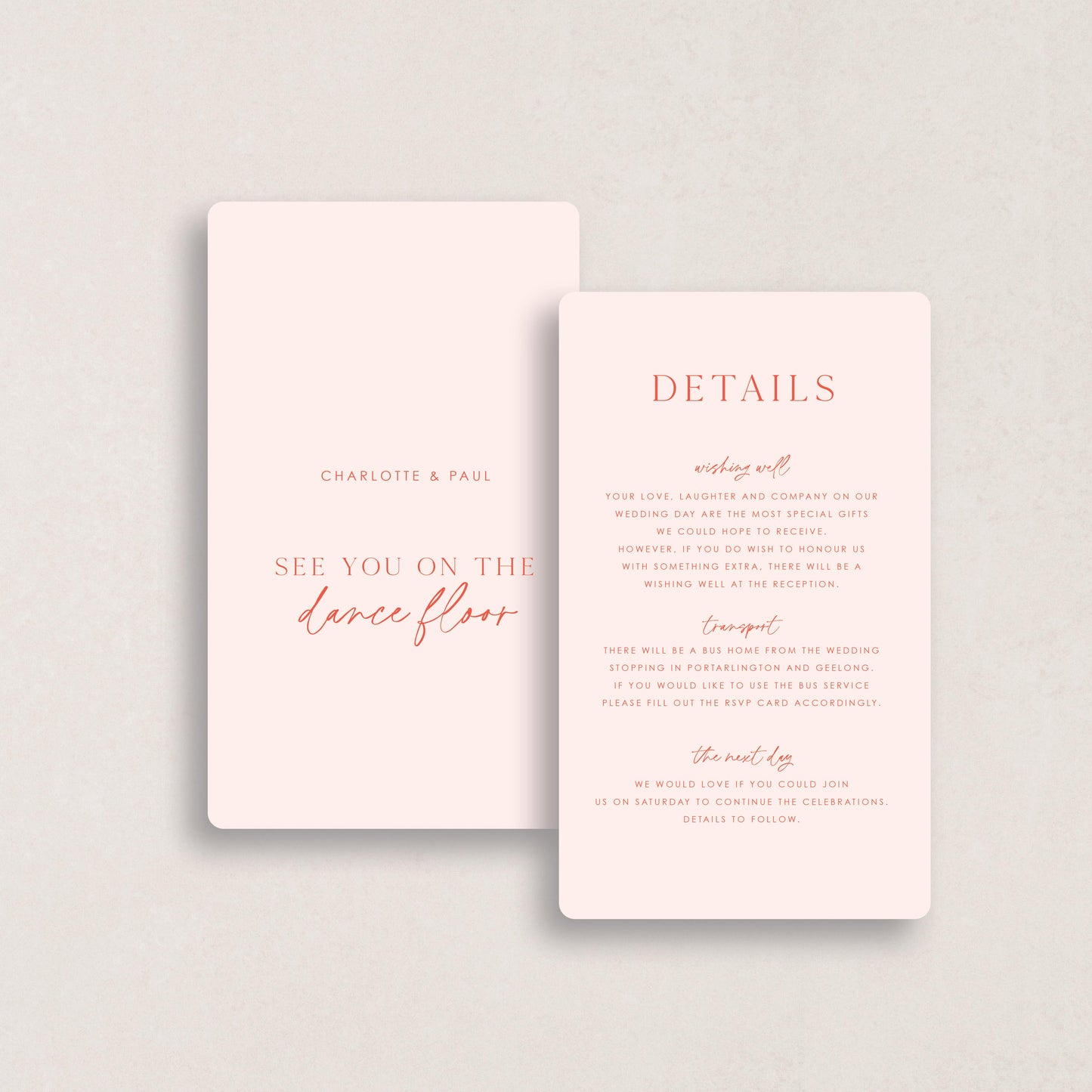 Honeymoon Finer Details Card