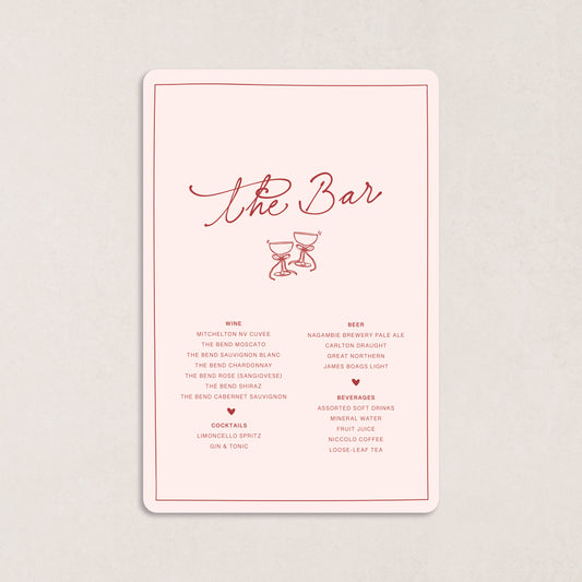 Endless Love Drink Menus