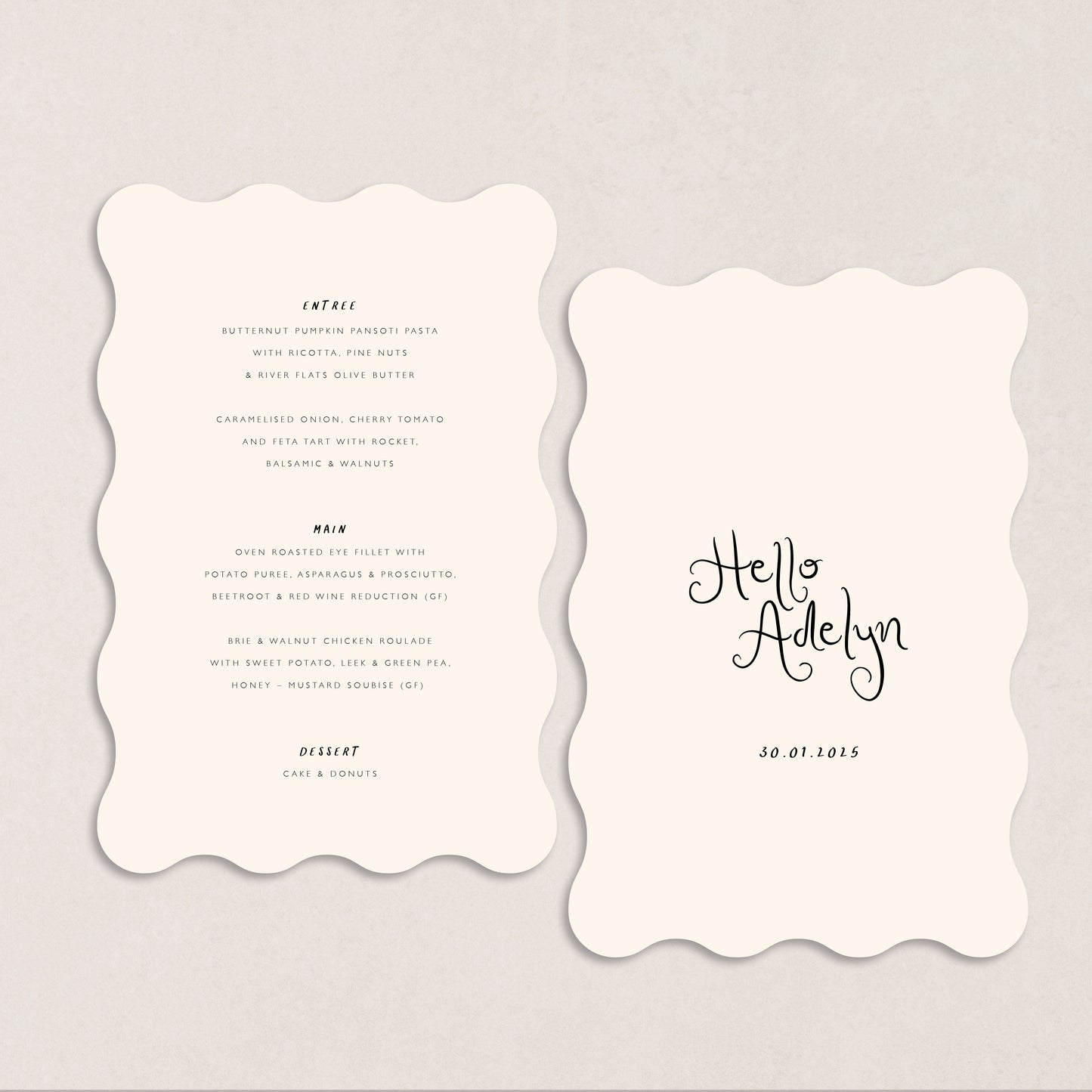 Love Song Menu