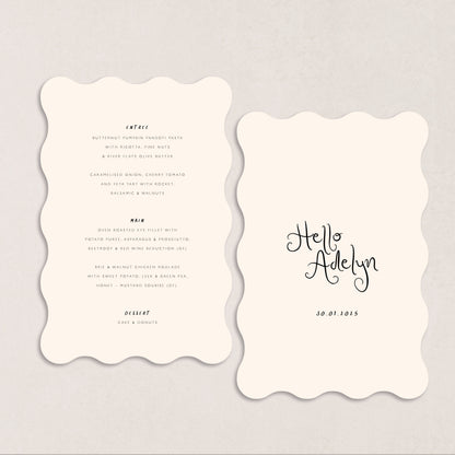 Love Song Menu