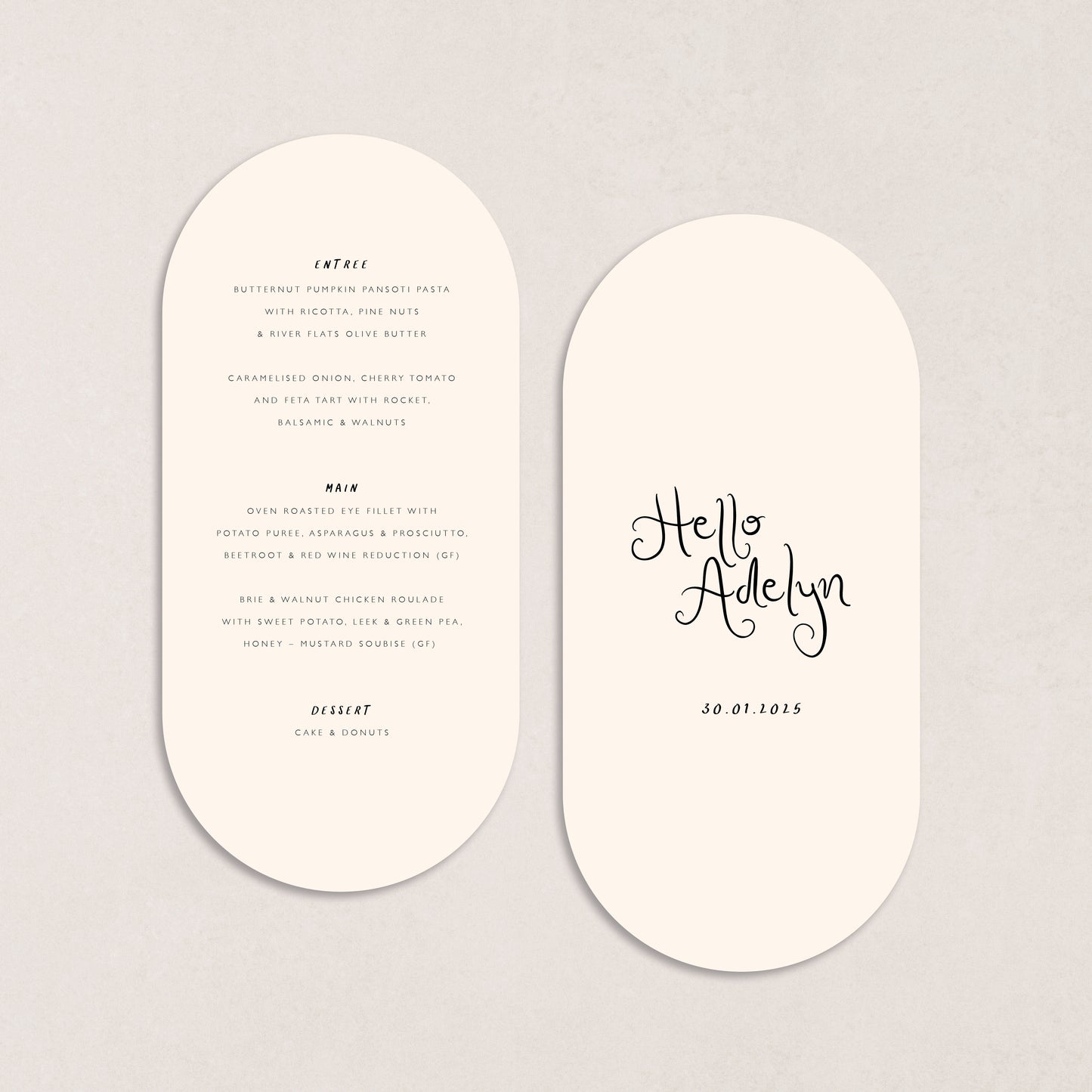 Love Song Menu