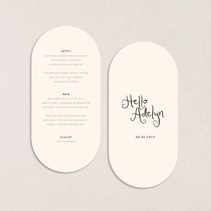 Love Song Menu