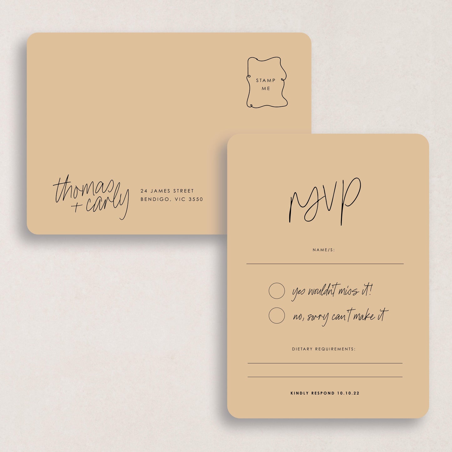 Hello Lovely RSVP Card